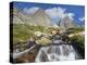 USA, California, Inyo NF. Waterfalls below Mt Ritter and Banner Peak.-Don Paulson-Premier Image Canvas