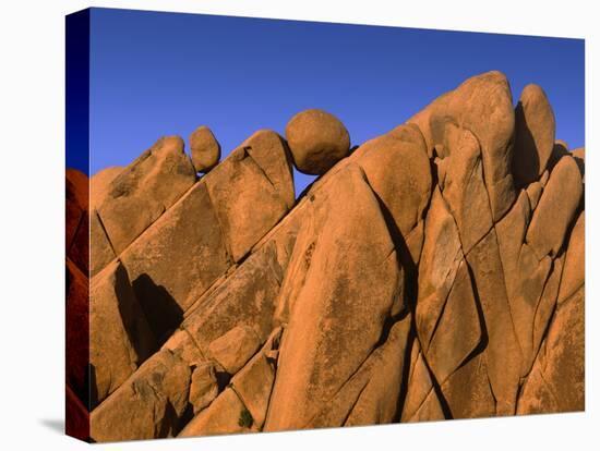 USA, California, Joshua Tree National Park, Distinctive Monzonite Granite Boulders at Sunset-John Barger-Premier Image Canvas