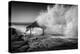 USA, California, La Jolla. High surf at high tide inundates Windansea Surf Shack-Ann Collins-Premier Image Canvas