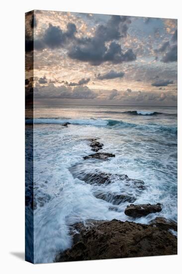 USA, California, La Jolla. Ocean waves and rocks at dusk-Ann Collins-Premier Image Canvas