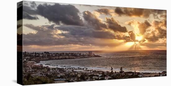 USA, California, La Jolla, Panoramic View of La Jolla Shores and the Village at Sunset-Ann Collins-Premier Image Canvas