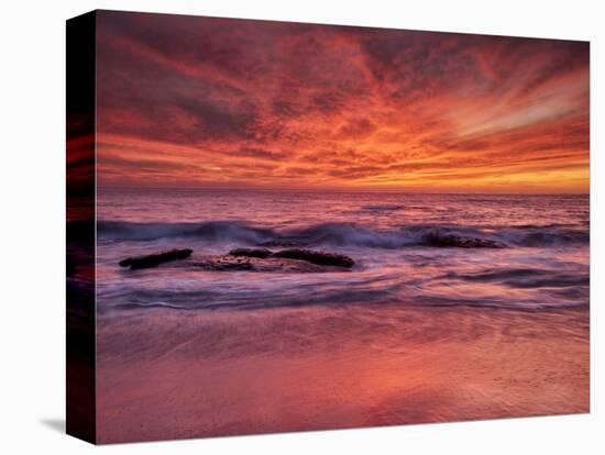 USA, California, La Jolla. Sunset at North End of Windansea Beach-Ann Collins-Premier Image Canvas