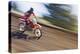 USA, California, Mammoth Lakes. Blur of motocross racer.-Jaynes Gallery-Premier Image Canvas