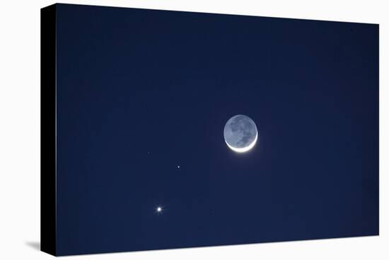 USA, California. Moon, Venus and Pluto in the Night Sky-Dennis Flaherty-Premier Image Canvas