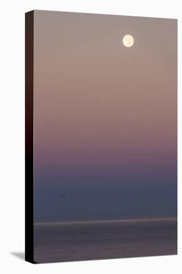 USA, California, Moonset over Pacific Ocean-John Ford-Premier Image Canvas