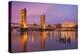 USA, California, Sacramento. Sacramento River and Tower Bridge at sunset.-Jaynes Gallery-Premier Image Canvas