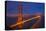 USA, California, San Francisco. Golden Gate Bridge Lit at Night-Jaynes Gallery-Premier Image Canvas