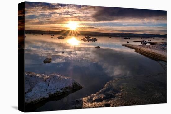 Usa, California, Sierra Nevada, Mono Lake. The sun rises over the east shore of Mono Lake.-Betty Sederquist-Premier Image Canvas