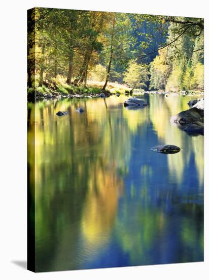 USA, California, Yosemite Autumn Reflection in the Merced River-Jaynes Gallery-Premier Image Canvas