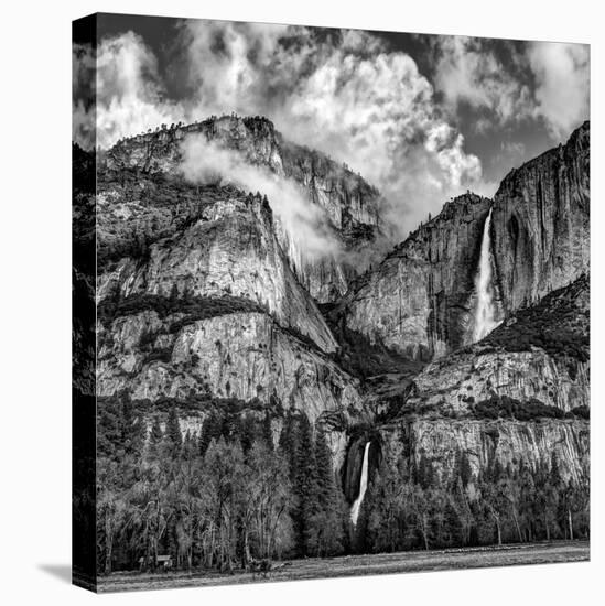 USA, California, Yosemite National Park, Upper and Lower Yosemite Falls at Sunrise-Ann Collins-Premier Image Canvas