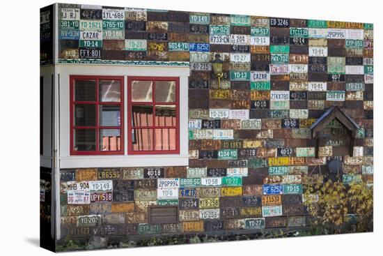 USA, Colorado, Crested Butte. Old License Plates on Building Wall-Jaynes Gallery-Premier Image Canvas