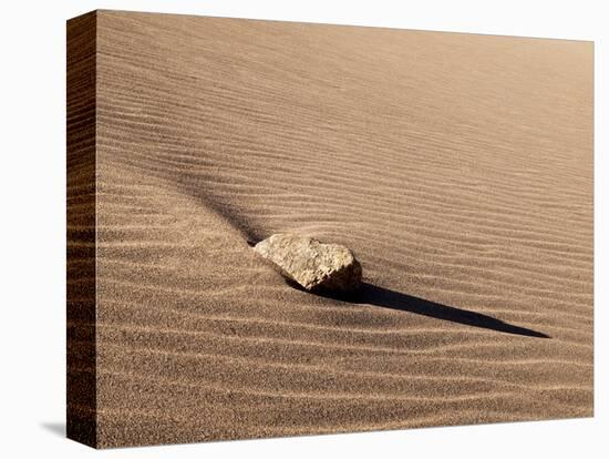 USA, Colorado, Great Sand Dunes National Park and Preserve. Rock and Ripples on a Dune-Ann Collins-Premier Image Canvas