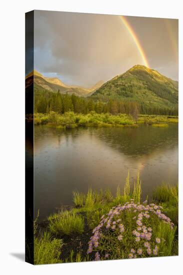 USA, Colorado, Gunnison National Forest. Rainbows over Slate River Valley-Jaynes Gallery-Premier Image Canvas