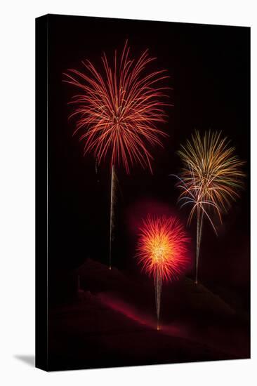 USA, Colorado, Salida. July 4th Fireworks Display-Don Grall-Premier Image Canvas