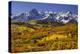 USA, Colorado, San Juan Mountains. Mountain and valley landscape in autumn.-Jaynes Gallery-Premier Image Canvas