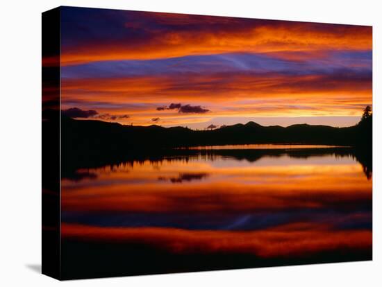 USA, Colorado, Sunset Ignites the Sky over Echo Lake, Arapaho National Forest-John Barger-Premier Image Canvas
