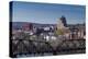 USA, Connecticut, Middletown, elevated town view from the Connecticut River-Walter Bibikow-Premier Image Canvas