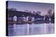 USA, Connecticut, Mystic, houses along Mystic River at dawn-Walter Bibikow-Premier Image Canvas