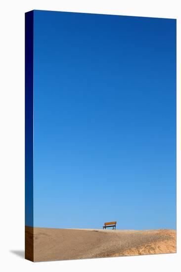 USA, Death Valley National Park, Zabriskie Point, Bench-Catharina Lux-Premier Image Canvas