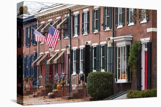 Usa, Delaware, New Castle, Historic District House Detail-Walter Bibikow-Premier Image Canvas