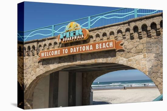 USA, Florida, Daytona Beach, Welcome sign to Main Street Pier.-Lisa S^ Engelbrecht-Premier Image Canvas
