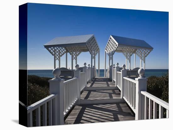 USA, Florida, Florida Panhandle, Seaside, Beach Pavillion-Walter Bibikow-Premier Image Canvas