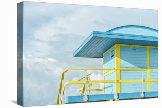 USA, Florida, Miami Beach. Colorful lifeguard station.-Rob Tilley-Premier Image Canvas