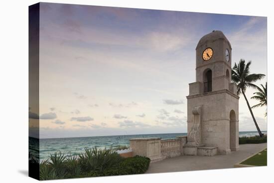 USA, Florida, Palm Beach, Worth Avenue, Clock Tower, Dusk-Walter Bibikow-Premier Image Canvas