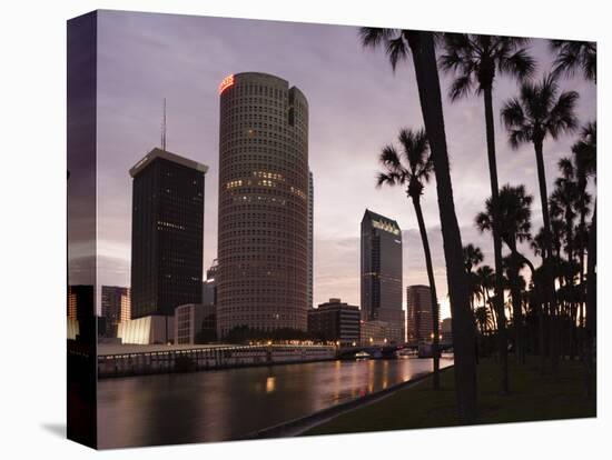 USA, Florida, Tampa, Skyline from Hillsborough River-Walter Bibikow-Premier Image Canvas