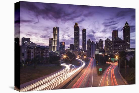 USA, Georgia, Atlanta, City Skyline from Interstate 20-Walter Bibikow-Premier Image Canvas