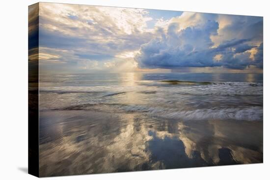 USA, Georgia, Tybee Island, Sunrise and reflections on Tybee Island.-Joanne Wells-Premier Image Canvas