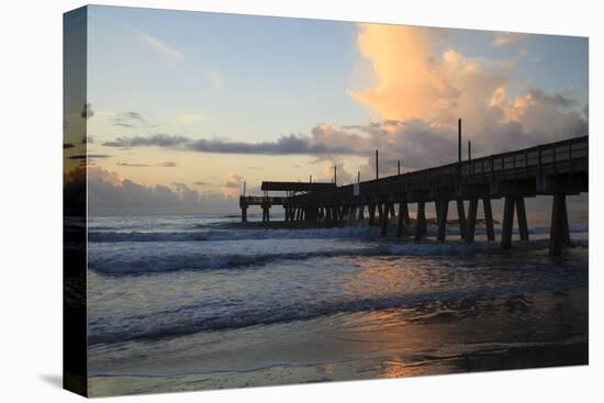 USA, Georgia, Tybee Island, Tybee Pier at sunrise.-Joanne Wells-Premier Image Canvas