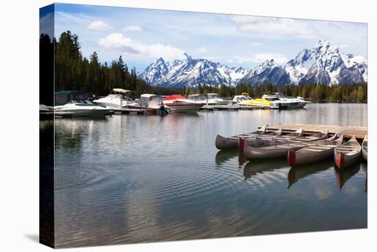 USA, Grand Teton National Park, Canoes-Catharina Lux-Premier Image Canvas
