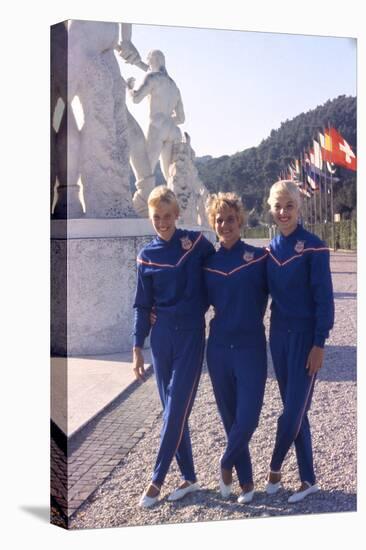 Usa Gymnasts Sharon Richardson, Doris Fuchs, and Muriel Davis-Grossfeld, 1960 Rome Olympic Games-George Silk-Premier Image Canvas