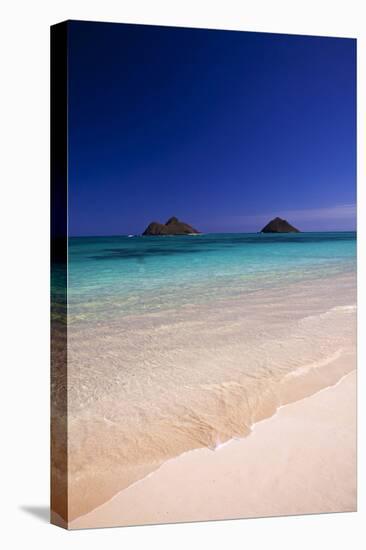 USA, Hawaii, Oahu, Lanikai Twin Mokulua Islands with Blue Water-Terry Eggers-Premier Image Canvas