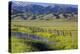 USA, Idaho, Fairfield, Camas Prairie, Creek and fence in the Camas Prairie-Terry Eggers-Premier Image Canvas