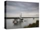 USA, Louisiana, Dulac, Bayou Fishing Boat by Lake Boudreaux-Walter Bibikow-Premier Image Canvas