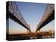 USA, Louisiana, New Orleans, Greater New Orleans Bridge and Mississippi River-Walter Bibikow-Premier Image Canvas