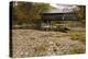 USA, Maine, Bethel. Newry Covered Bridge over River in Autumn-Bill Bachmann-Premier Image Canvas