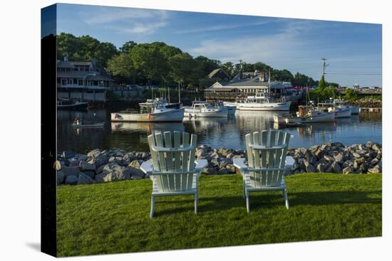 USA, Maine, Ogunquit, Perkins Cove, Boat Harbor-Walter Bibikow-Premier Image Canvas