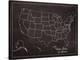 USA Map (chalk)-Sparx Studio-Stretched Canvas