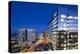 USA, Massachusetts, Boston of the new Seaport District at dusk-Walter Bibikow-Premier Image Canvas