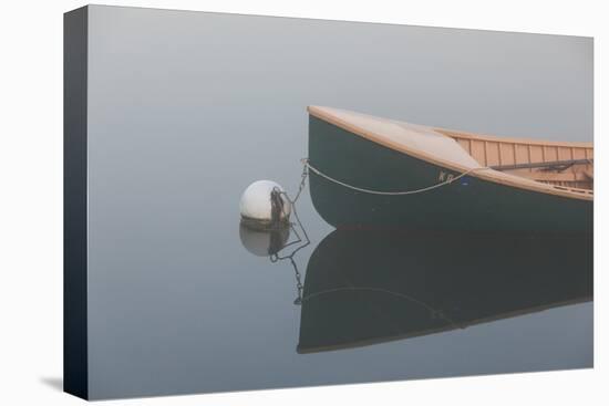 USA, Massachusetts, Cape Ann, boats in Annisquam Harbor in fog-Walter Bibikow-Premier Image Canvas