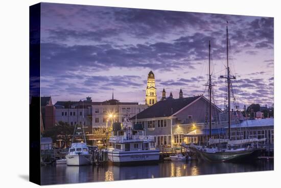 USA, Massachusetts, Cape Ann, Gloucester. Gloucester City Hall at dawn.-Walter Bibikow-Premier Image Canvas