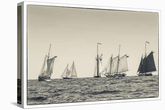 USA, Massachusetts, Cape Ann, Gloucester, schooner sailing ships-Walter Bibikow-Premier Image Canvas