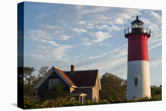 USA, Massachusetts, Cape Cod, Eastham, Nauset Lighthouse at dawn-Walter Bibikow-Premier Image Canvas