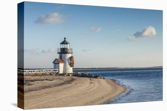 USA, Massachusetts, Nantucket Island. Nantucket Town, Brant Point Lighthouse-Walter Bibikow-Premier Image Canvas