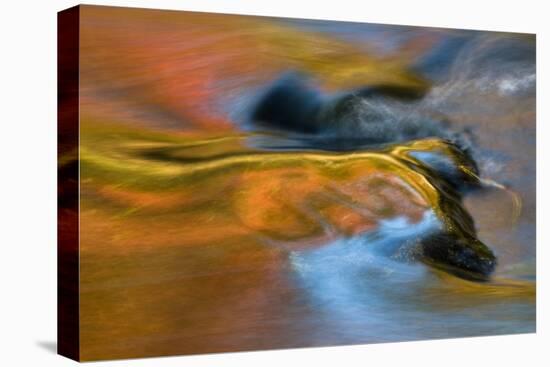 USA, Michigan, Upper Peninsula. Bond Falls Reflections in Fall-Jaynes Gallery-Premier Image Canvas