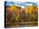 USA, Michigan, Upper Peninsula, Munising. Autumn trees at Thornton Lake-Ann Collins-Premier Image Canvas