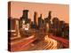 USA, Minnesota, Minneapolis, City Skyline from Interstate Highway I-35W-Walter Bibikow-Premier Image Canvas